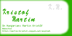 kristof martin business card