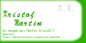 kristof martin business card